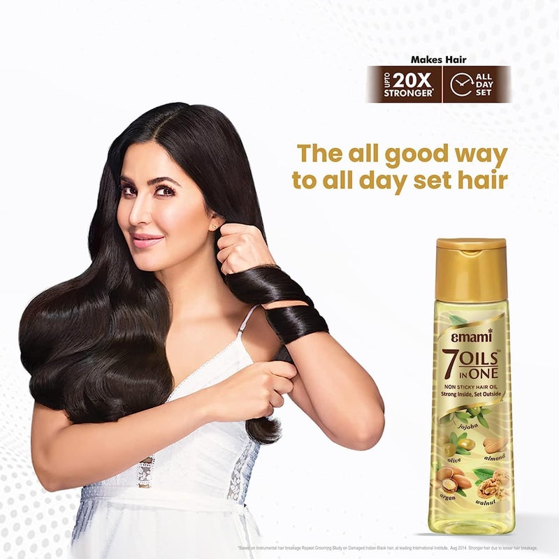 Emami 7 Oils in One Hair Oil, Non-Sticky, Strong Inside and Set Outside - 300ml - Image 5